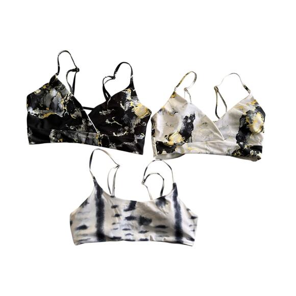 SHEIN Swim Tops Womens Size Small Marble Adjustable Straps Excellent Condition - Picture 1 of 5